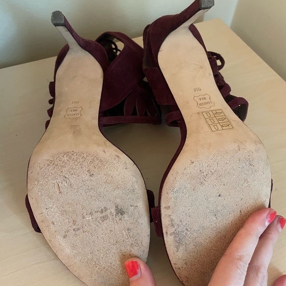 Tory Burch Burgundy Heels - Picture 3 of 5